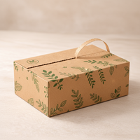 Boîte à bande détachable en papier kraft, emballage personnalisé pour l'expédition en ligne