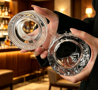 Verres rotatifs en verre hautement esthétiques en stock, verres à eau domestiques, verres à whisky, verres à cold brew.