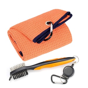 OEM ODM Vente en gros directe d'usine Tissu gaufré avec logo personnalisé Serviette de <span class=keywords><strong>sport</strong></span> Brosse PVC Ensemble de nettoyage Accessoires de <span class=keywords><strong>golf</strong></span> - Product Image 2