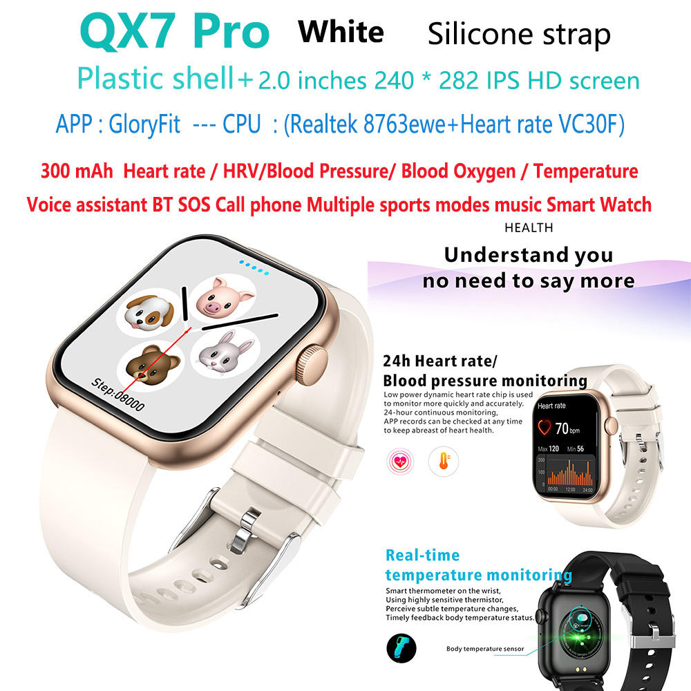 QX7-pro-phone-smartwatch-smart-watch-QX7 blanche-