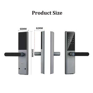 कस्टम थोक बहुमुखी वाईफाई रिमोट फिंगरप्रिंट अनलॉक लॉक उन्नत स्मार्ट डोर हैंडल लॉक उन्नत स्मार्ट डोर हैंडल लॉक - Product Image 3