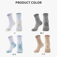 Chaussettes de basket-ball pour femmes avec serviette épaissie bas haut haut chaussettes de sport de course chaussettes de football d'élite à manches mi-longues professionnelles