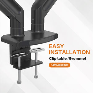 GE72 프리미엄 VESA 알루미늄 하중 20kg 회전 스프링 보조 듀얼 모니터 암 데스크 스탠드 15 ~ <span class=keywords><strong>42</strong></span> 인치 컴퓨터 화면 - Product Image 4