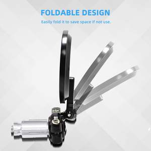 Espejo Retrovisor Lateral Convexo Redondo para Manillar de 7/8 Pulgadas, Espejos Plegables para Extremos de Manillar para Motocicletas - Product Image 4