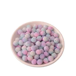 10mm 12mm 15mm 20mm Bubblegum Beads Trendy Round Colorful Unique Fireball Plastic Abs Round Beads For Jewelry Making