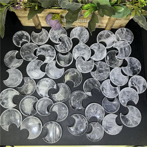 5cm buon prezzo <span class=keywords><strong>lune</strong></span> cristallo chiaro quarzo luna per la decorazione regalo di nozze guarigione - Product Image 2