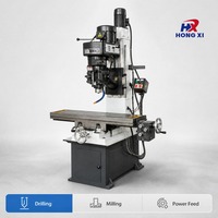 Machine de perçage et de fraisage verticale robuste ZX50P à entraînement par engrenages, vitesse variable, machine automatique pour le travail des métaux 380V
