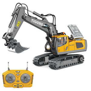 2,4G Control remoto Coche Juguetes 11Ch Metal RC Excavadoras para niños - Product Image 4