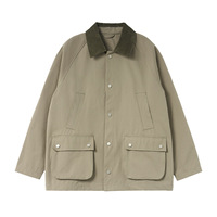 Blousons d'hiver rétro coupe-vent personnalisés en gros, robustes, élastiques et anti-plis, style workwear, à revers, pour hommes et femmes