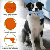 Jouets à mâcher pour chiens en nylon résistant de qualité alimentaire en forme de pistolet Desert Eagle vert armée Wishbone, saveur réelle pour les chiens agressifs
