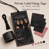 Ensemble d'étiquettes personnalisées pour perruques, étiquettes imprimées en couleur, cartes d'entretien des cheveux et emballages pour mèches de cheveux pour marque d'extensions capillaires