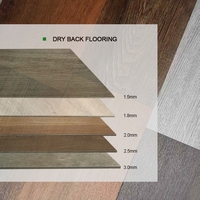 Revêtement de sol UV en PVC LVT imperméable à l'aspect bois, écologique, facile à nettoyer Revêtement de sol de luxe en vinyle Tuile lâche à coller