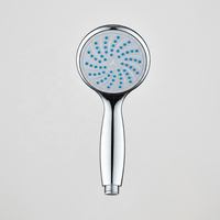 Pommeau de douche à main moderne et minimaliste en chrome, 1 mode, motif spiralé radial, installation facile pour salle de bain