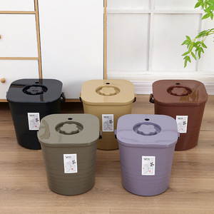 <b>Tea</b> Dregs Bucket <b>Plastic</b> 20-35L With Strap Filter Layer Round Standing Type Eco Friendly Storage Bin For <b>Tea</b> <b>Set</b> - Product Image 3