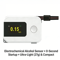 K1 2026 Alat Pemeriksa Alkohol untuk Penggunaan Pribadi Sensor MEMS Tanpa Kontak Breathalyzer Isi Ulang Penguji Alkohol