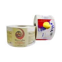 Étiquette adhésive en vinyle pour emballage de bouteille de vin de luxe, impression professionnelle, estampage à chaud doré