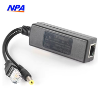 Répartiteur PoE 48V vers 12V 12W Non Isolé IEEE 802.3af Double PD 12/36 45/78 DC 5.5x2.1mm 1 Port pour Caméra IP CCTV ANPA AP-PD48V