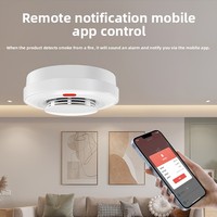 Détecteur de fumée intelligent Wi-Fi Tuya avec application autonome multifonctionnelle pour alarme incendie, en matériau PC, compatible télécommande Graffiti 433