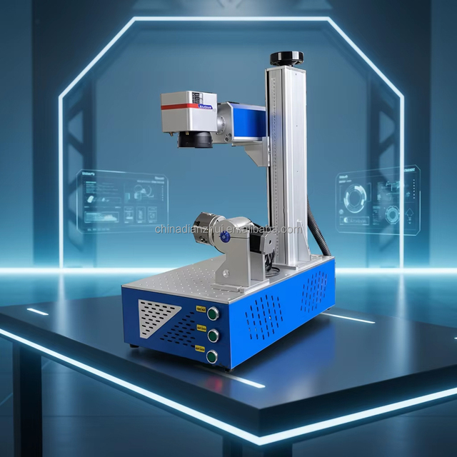 Portable 50W Fiber Laser Marking Machine | Raycus Source | Air Cooling | EZCAD | LightBurn Compatible | Metal Engraving