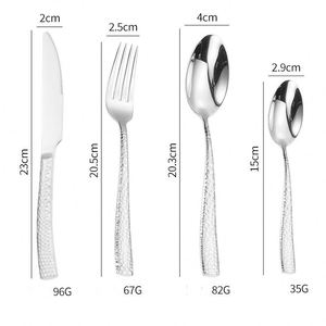 Modern 20-Piece Western Steak <b>Knife</b> <b>Fork</b> & <b>Spoon</b> <b>Set</b> Square Handle Five Main Stainless Steel Tableware Sustainable for Weddings - Product Image 3