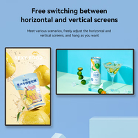 Layar Digital Signage Komersial 55/65 Inci 4K LCD untuk Pemasangan di Dinding dengan Lampu Latar LED Full Array dan CMS Berbasis AI