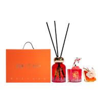 Luxe Loong Année Naturel Pur Arôme Huile Essentielle Cristal Pierre Diffuseur Voiture Diffuseur D'air Reed Diffuseur Avec Boîte Cadeau