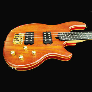 Guitare de haute qualité avec conception spéciale de guitare basse de corps d'épissure de nature de bois de tache - Product Image 3