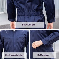 Combinaisons de travail monopièces printemps-automne transfrontalières pour mécaniciens, avec logo imprimé, en polyester, anti-humidité, pour ateliers et usines
