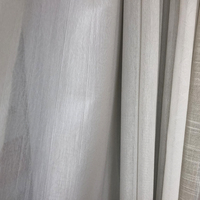 Tissu en filet blanc à vagues douces de 280 cm de largeur 100% gaze transparente en polyester pour rideaux pour enfants