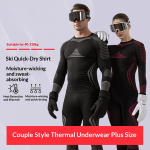 Vêtements de <span class=keywords><strong>ski</strong></span> et de sport d'hiver personnalisés à séchage rapide pour hommes, <span class=keywords><strong>sous</strong></span>-vêtements de compression pour le cyclisme, combinaison chaude anti-humidité pour femmes - Product Image 1
