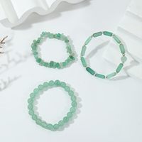 Ensemble de 3 bracelets en pierres naturelles de 8 mm, unisexes, perles rondes, empilables, pour un usage quotidien, cadeau de vacances