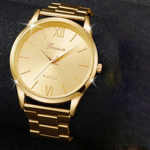 Женские золотые кварцевые часы в деловом стиле с бриллиантами, женские наручные часы с ремешком из нержавеющей стали, 4 браслета, подарочный набор с коробкой - Product Image 3