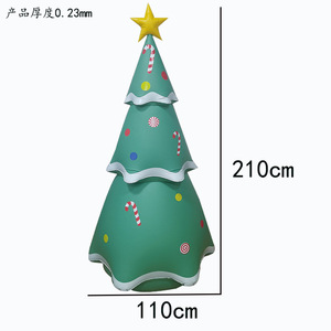 Árbol <span class=keywords><strong>de</strong></span> <span class=keywords><strong>Navidad</strong></span> Inflable Gigante Joyee, Ecológico, <span class=keywords><strong>de</strong></span> 3 Niveles, <span class=keywords><strong>de</strong></span> PVC, <span class=keywords><strong>con</strong></span> Estampado <span class=keywords><strong>de</strong></span> <span class=keywords><strong>Bastones</strong></span> <span class=keywords><strong>de</strong></span> <span class=keywords><strong>Caramelo</strong></span>, 210x110cm, Estilo Adorable para Decoración <span class=keywords><strong>de</strong></span> Jardín - Product Image 5