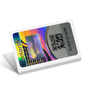 مخصص شعار QR رمز متنوعة ملصق الهولوجرام خدش ورقة لفة لاصق مكافحة التزييف الطباعة - Product Image 3