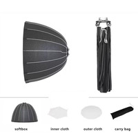 Boîte à lumière octogonale parabolique profonde de 70 cm à montage Bowens, à montage rapide, avec grille en nid d'abeille pour studio photo et éclairage vidéo