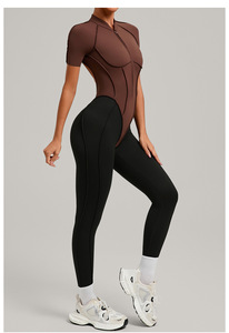 RUIQUWIN, mono deportivo personalizado para mujer, transpirable, para gimnasio, Espalda descubierta, correas entrecruzadas, cuello redondo, Spandex/nailon, longitud completa, Fitness - Product Image 4