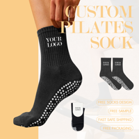 Logo personnalisé Yoga Grip Chaussettes Gym Pilate Antidérapant Printemps Chaussettes Femmes Custom Pilates Chaussettes