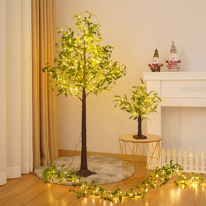 Olive Leaf <b>Tree</b> LED Light Warm Glow Holiday Decoration Indoor Outdoor Party <b>Lighting</b> 1.5M 0.8M Size - Product Image 1