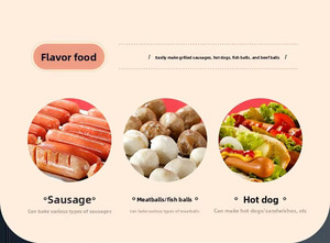 เตาปิ้งฮอทดอกแบบตั้งโต๊ะ สเตนเลสสตีล พร้อมฝาครอบแก้วและชั้นอุ่น - Product Image 6