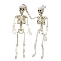 Décoration d'Halloween et de Thanksgiving : Mini-squelette articulé de 40 cm, en plastique, pour festival des fantômes, nouveauté très demandée pour une ambiance effrayante