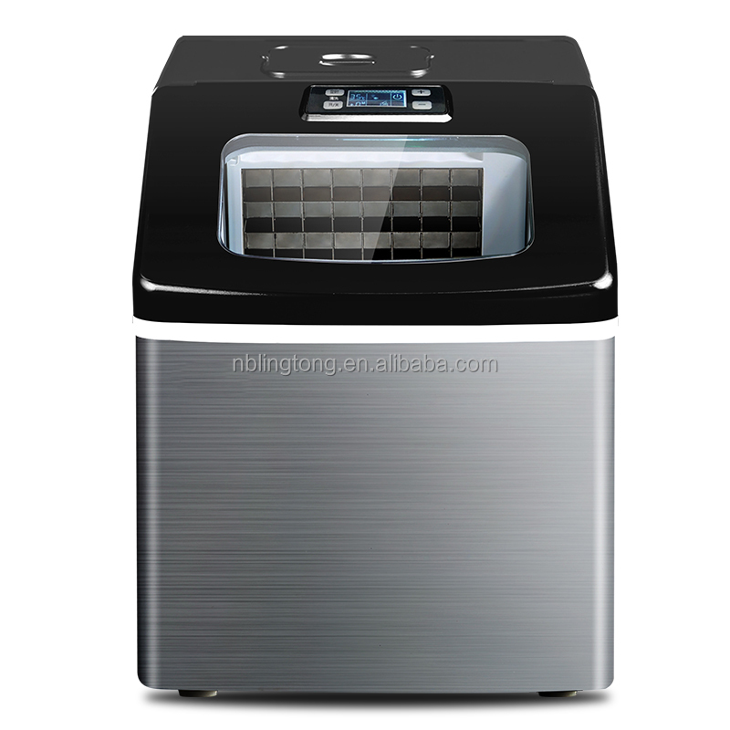 Высококачественная портативная машина для льда, Электрический диспенсер воды из нержавеющей стали, куб <10 кг/день, IM210127002, серебристо-серый, 25 кг/24 ч