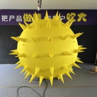 Modèle gonflable géant de poisson-bouffant jaune pour la décoration commerciale, la publicité et les grands événements
