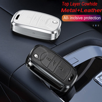 Porte-clés de voiture en cuir d'aluminium pour Baojun 560 Rs-5 530 630 310 E100 310W 510 730 360 Porte-clés Accessoires