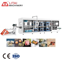 Volledig automatische PS PET PP PVC PLA wegwerp voedselverpakkingsdoos thermoformmachine servomotor pomp touchscreen bediening