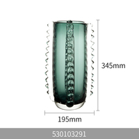 Vase en verre d'art soufflé à la bouche Décoration intérieure de luxe moderne Centres de table Vases en verre épais et lourd de couleur unie haut de gamme