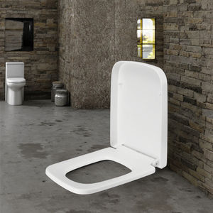 Asiento <span class=keywords><strong>de</strong></span> inodoro cuadrado moderno Cierre suave Liberación rápida Engrosado Hogar Cubiertas <span class=keywords><strong>de</strong></span> inodoro universales Inodoro Tapa Made PP Urea para - Product Image 1