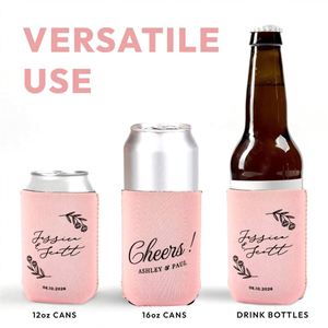 Custom Wedding Favor Can Coolers Personalized Holders Beer Huggers Favors - Product Image 3