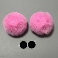 Plüsch Pom Pom Bärenohren Helm-Dekoration Niedliche Abnehmbare Motorrad- und Skihelm-Accessoires Flauschige Pom Pom Ohren-Helm-Deko