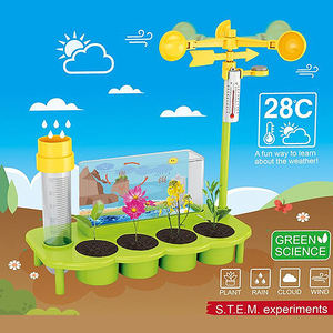 Station météo pour enfants, kit scientifique, pluviomètre, anémomètre, thermomètre, plateau pour plantes, jouet éducatif STEM, cadeau - Product Image 2