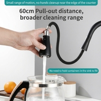 Robinet mélangeur d'eau chaude et froide moderne SAMTOU avec rotation à 360 degrés, évier en acier inoxydable, robinet de cuisine extractible